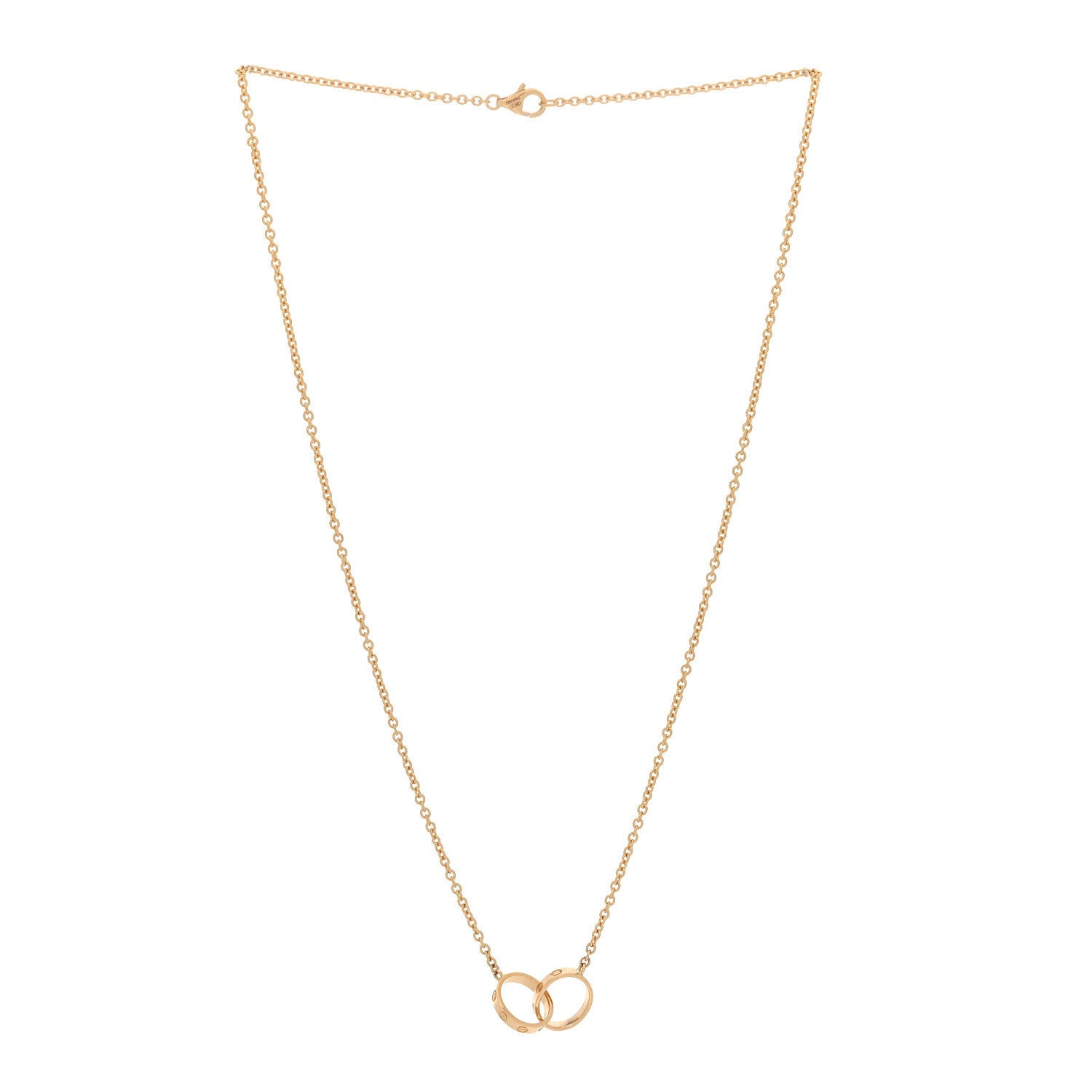 Cartier 18K Yellow Gold Interlocking LOVE Necklace 3 of 6