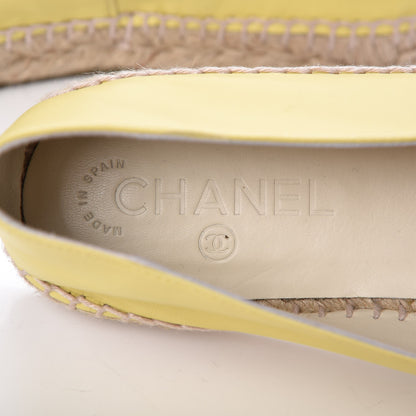 Chanel Lambskin CC Espadrilles 41 Yellow 8 of 15