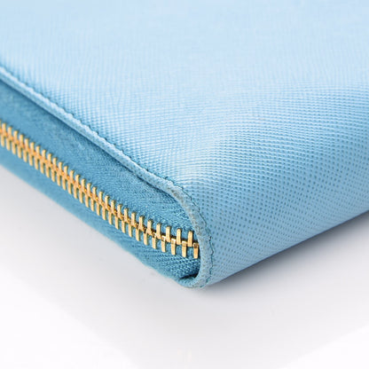 Prada Saffiano Metal Zip Around Wallet Voyage 8 of 11