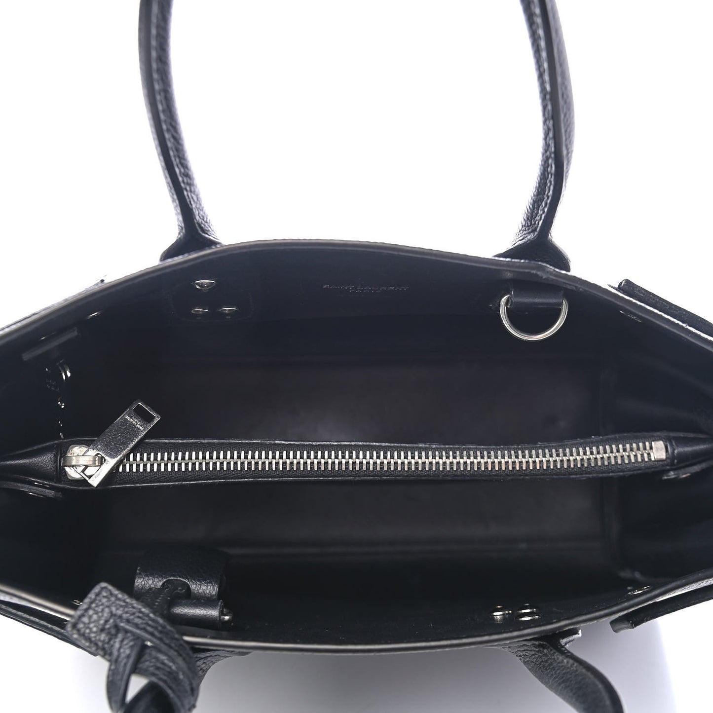 Grained Calfskin Baby Sac De Jour Black