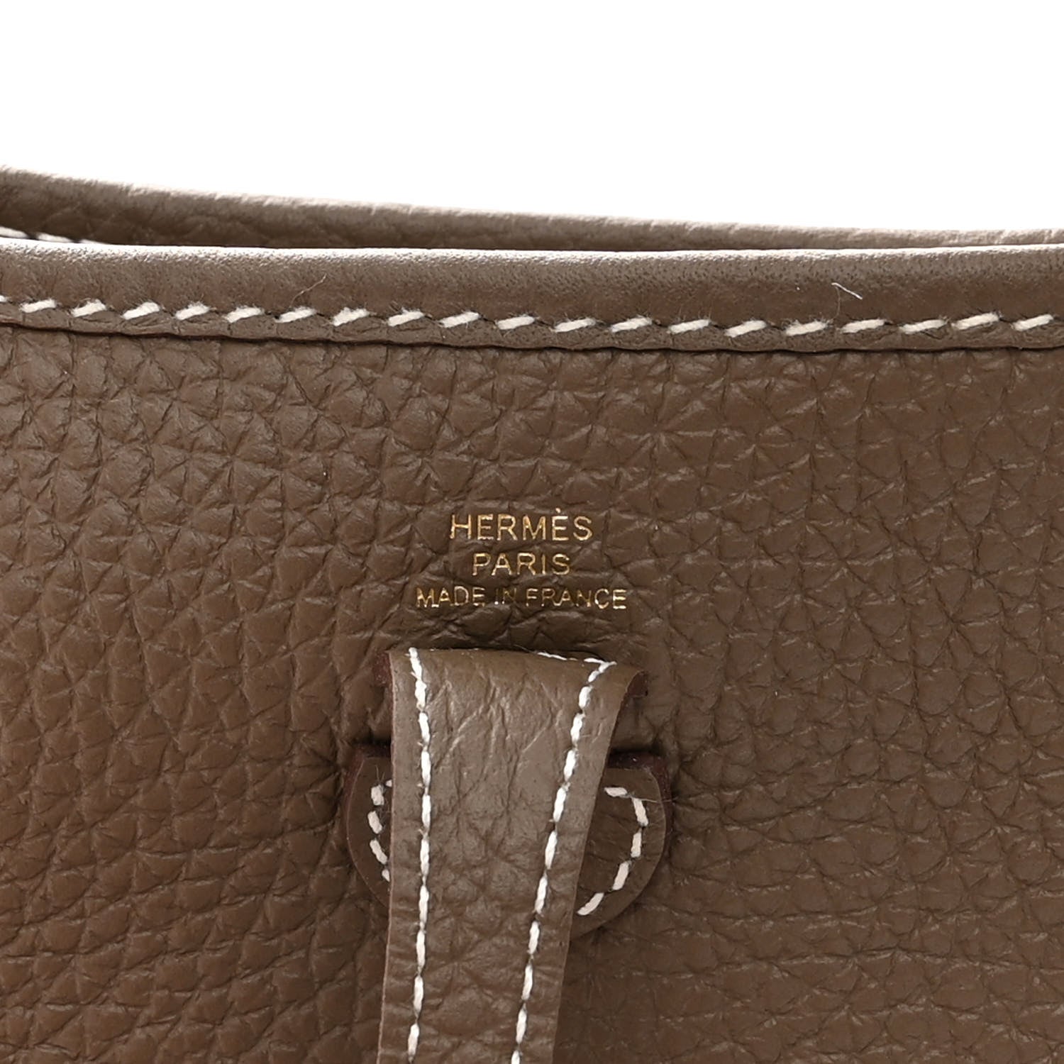 Hermes Taurillon Clemence Evelyne TPM Etoupe 5 of 9