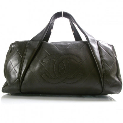Chanel Lambskin CC Chevron Boston Black 1 of 12
