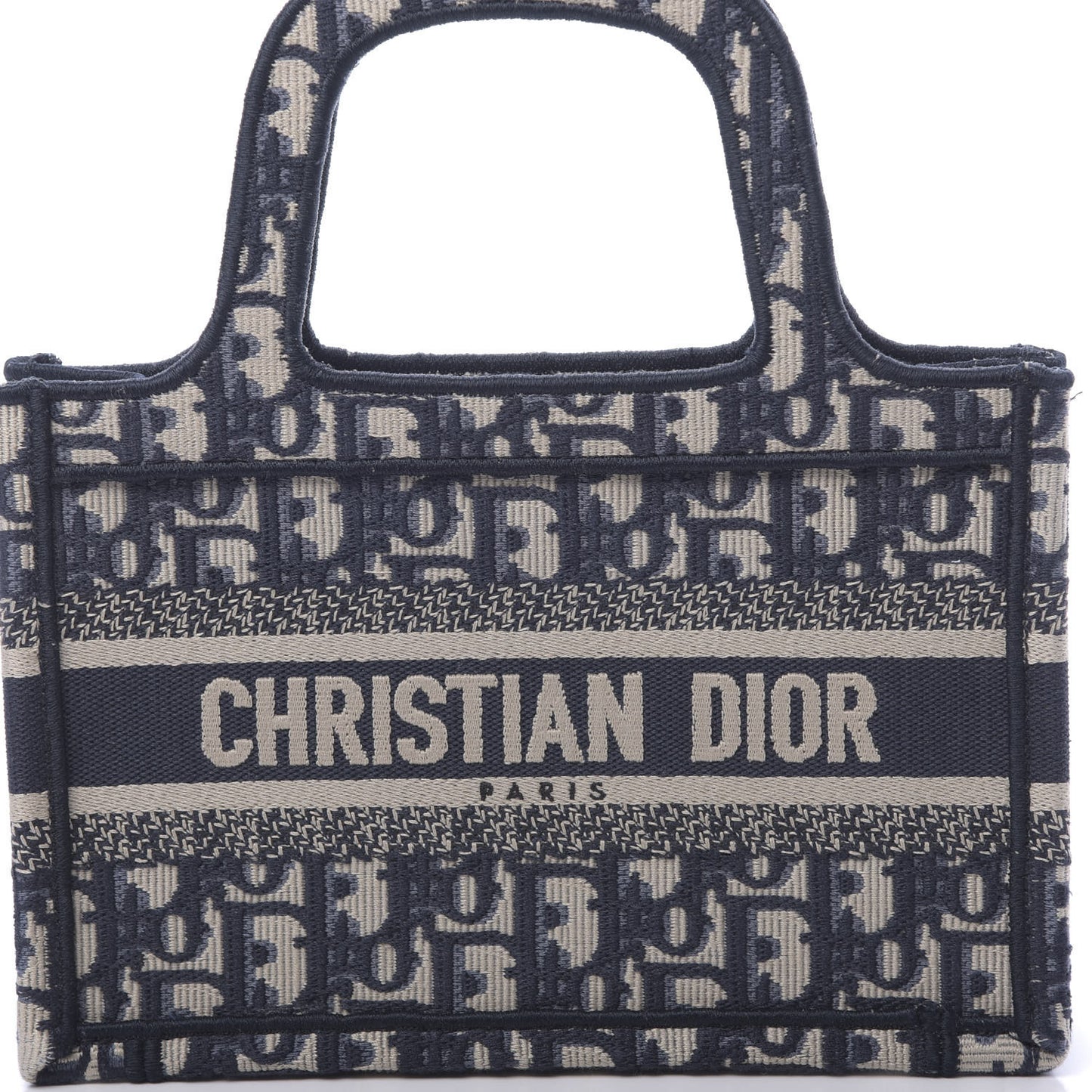 Oblique Mini Book Tote Blue Multicolor