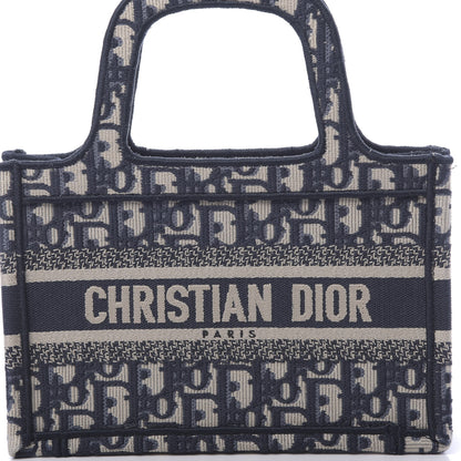 Christian Dior Oblique Mini Book Tote Blue Multicolor 10 of 11