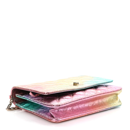 Chanel Metallic Goatskin Quilted 2.55 Reissue Wallet on Chain WOC Multicolor 4 of 12