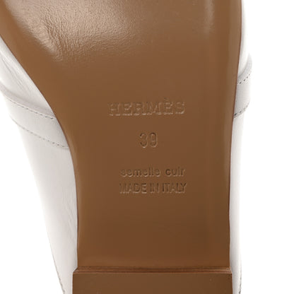 Hermes Calfskin Oz Mules 39 White 8 of 8