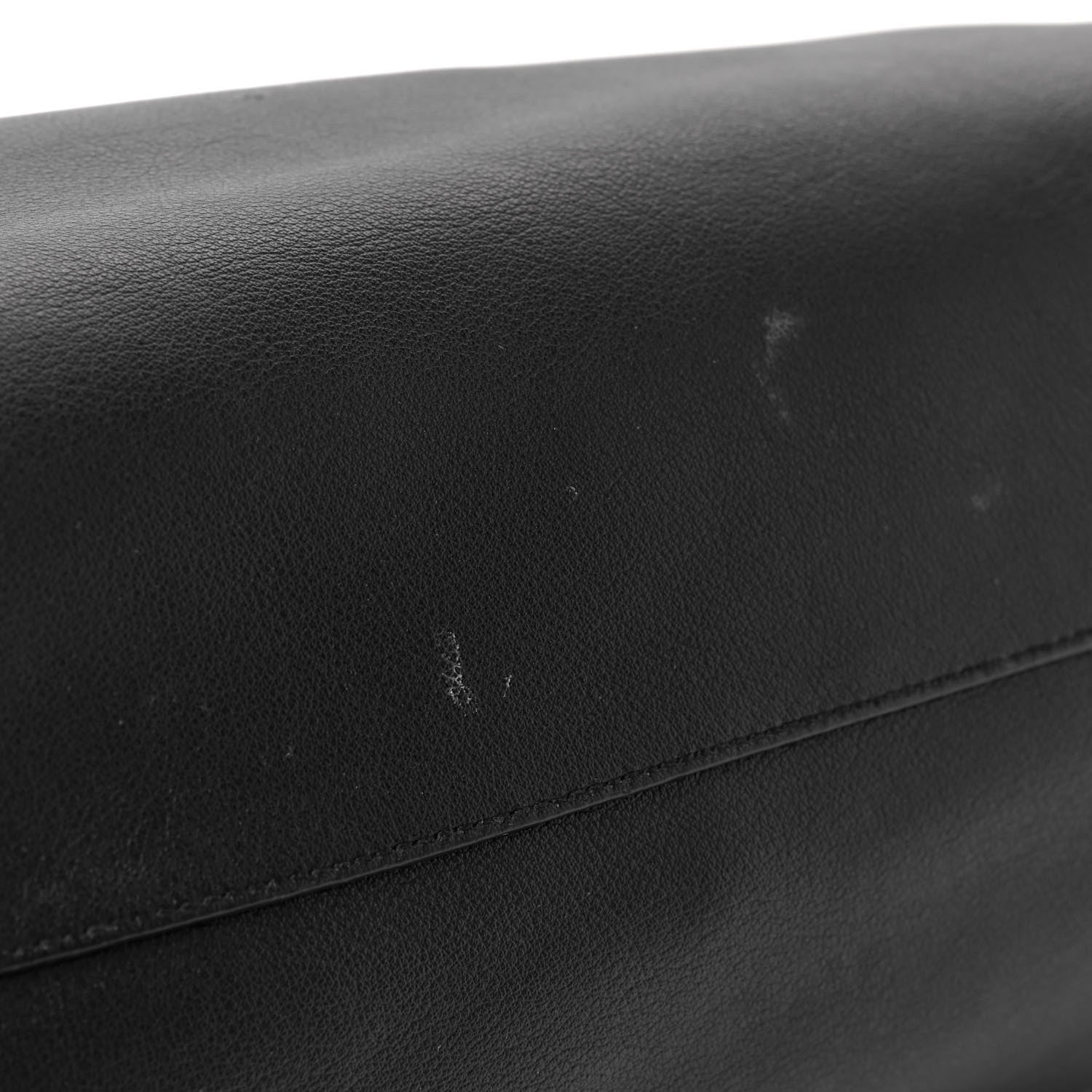 Saint Laurent Calfskin Large Shopping Tote Black 8 of 10