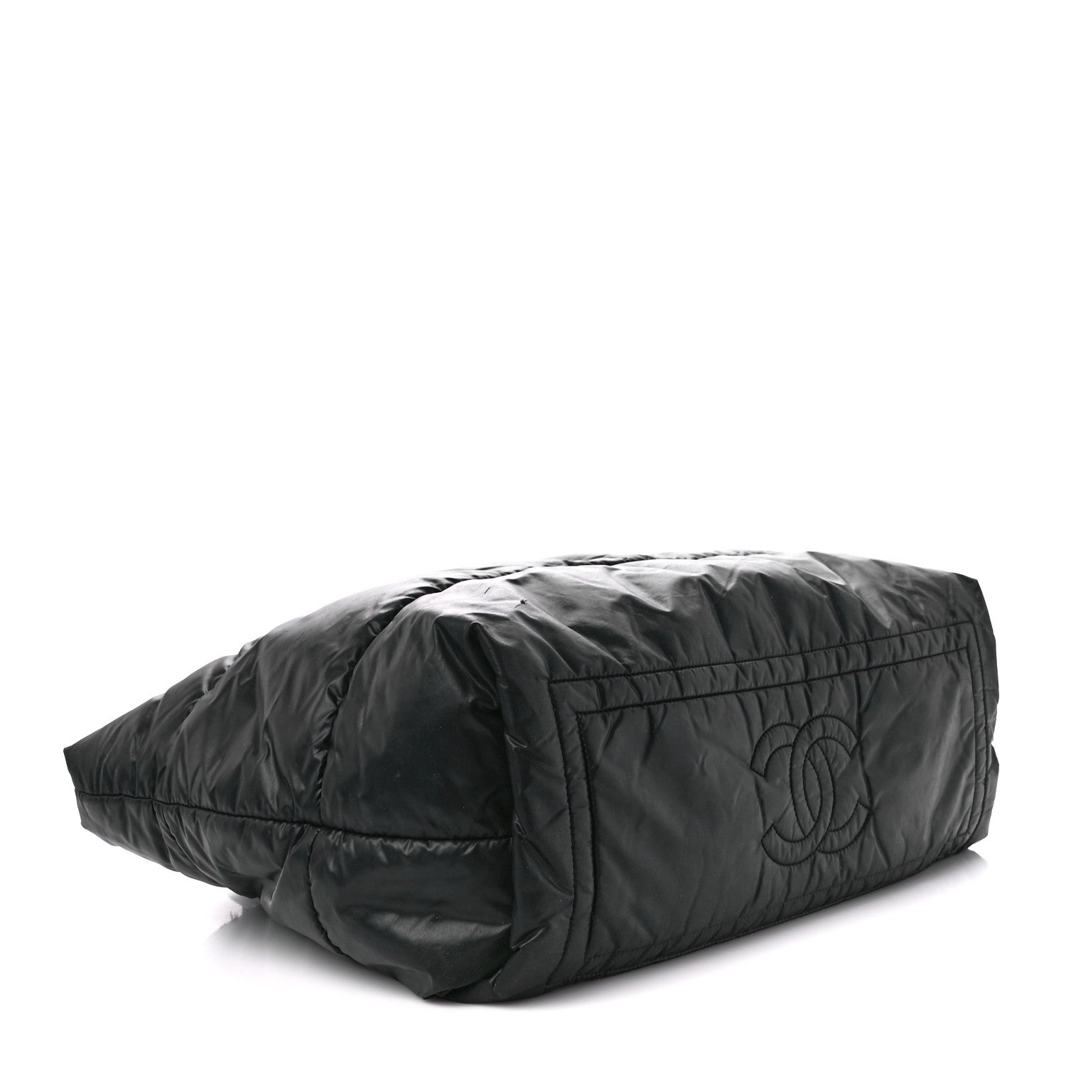 Chanel Lambskin Quilted Medium Coco Cocoon Reversible Tote Black 4 of 12