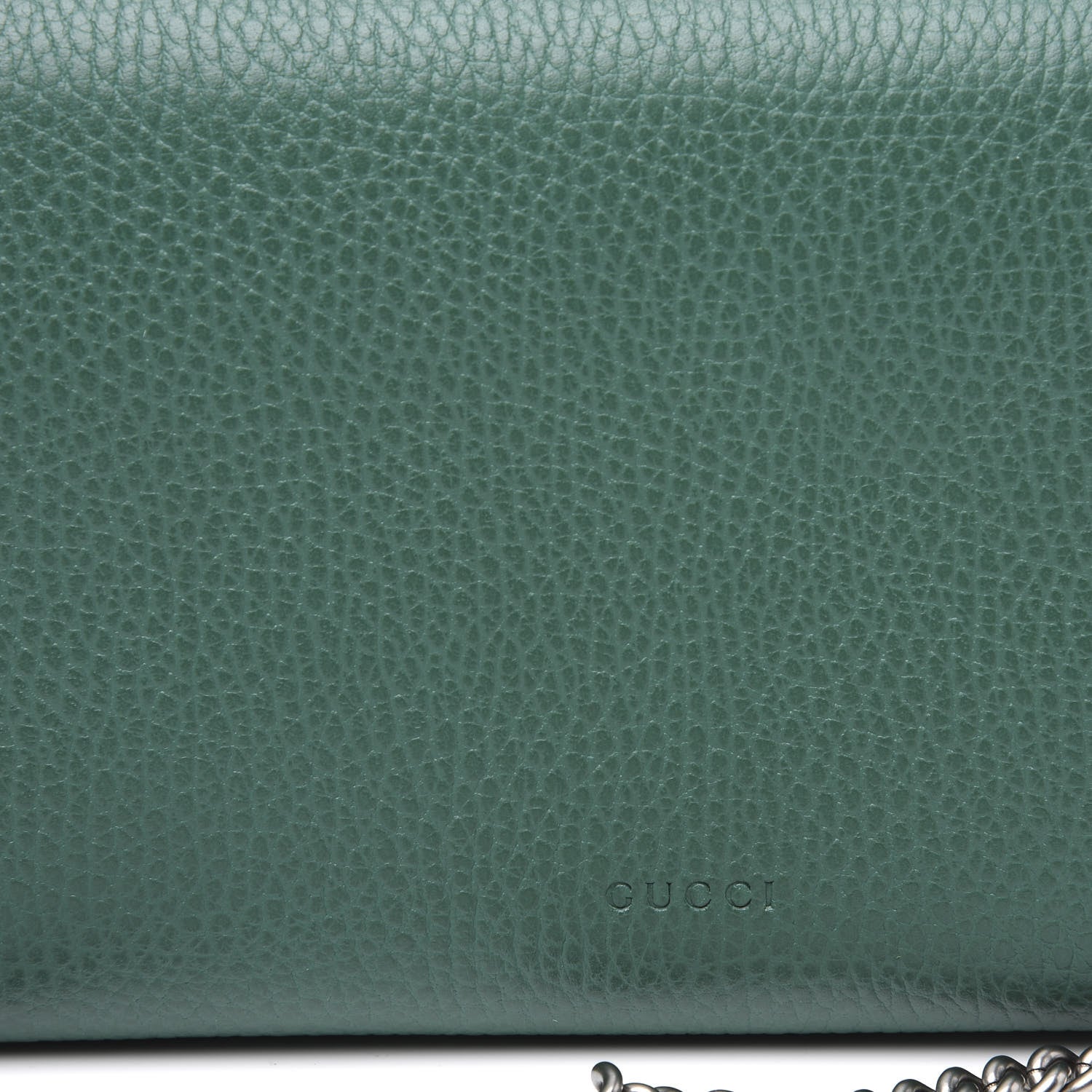 Gucci Calfskin Mini Dionysus Chain Wallet Emerald 9 of 11