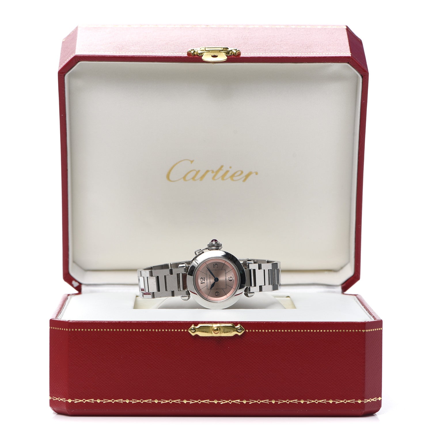 Cartier Stainless Steel 27mm Miss Pasha Quartz Watch Pink 6 of 6