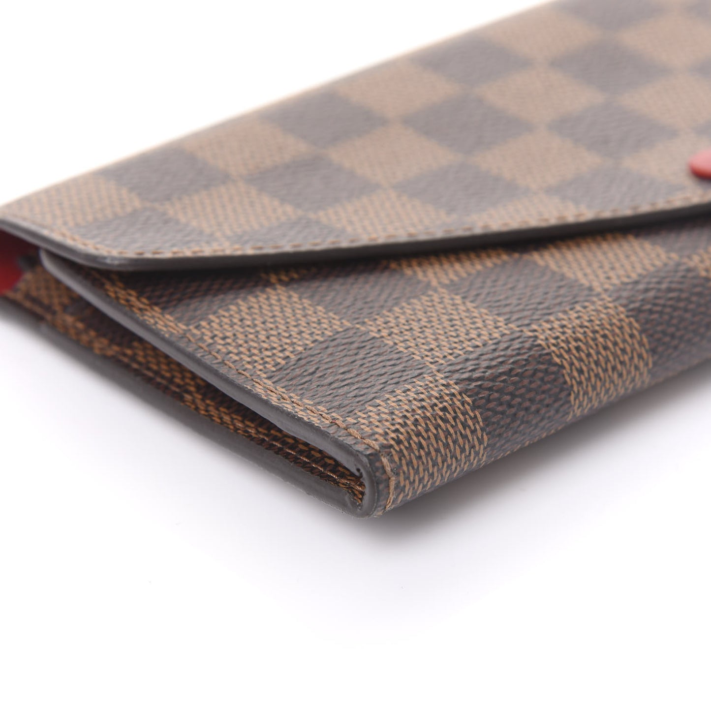 Damier Ebene Josephine Wallet Red