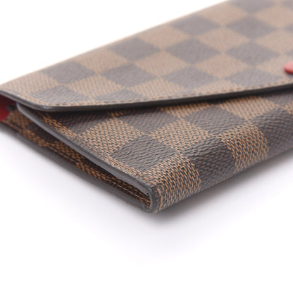 Louis Vuitton Damier Ebene Josephine Wallet Red 6 of 9