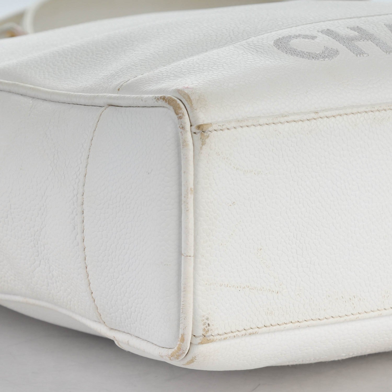 Chanel Caviar Shoulder Bag White 8 of 14
