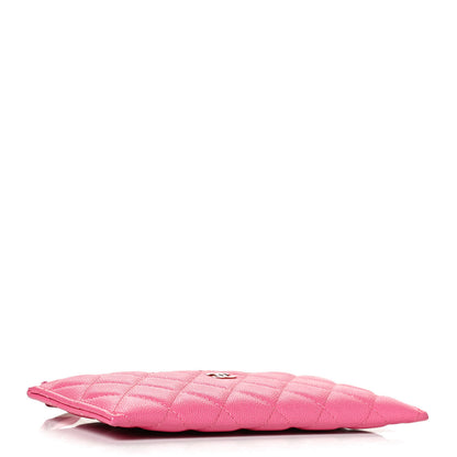 Chanel Caviar Quilted Classic Zip Pouch Pink 4 of 12