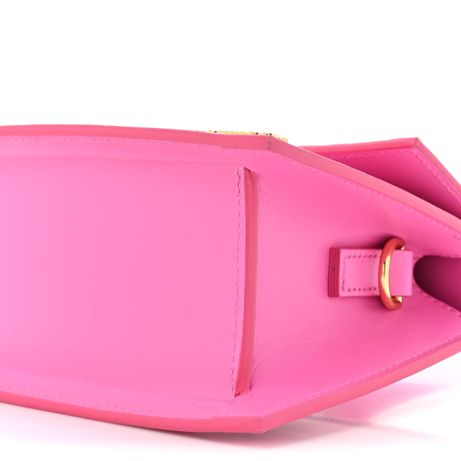 バッグ JACQUEMUS LE PETIT PAILLAGE NEON PINK Jacquemus Smooth Calfskin Le Chiquito Moyen Neon Pink 1820185