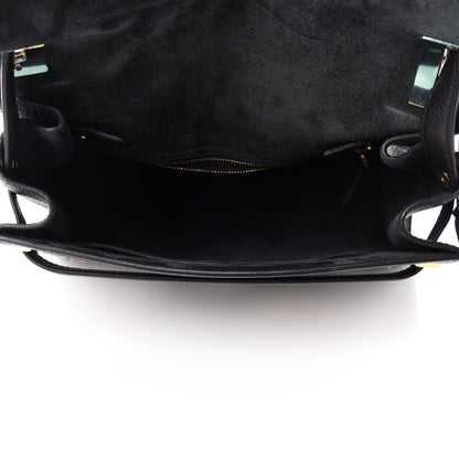 Valentino Garavani Pebbled Calfskin Animal Embroidered My Rockstud Frame Bag Black Multicolor 5 of 9