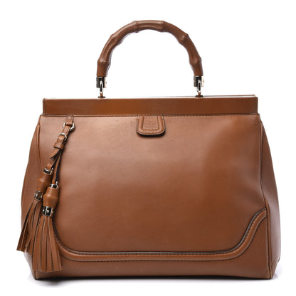 Gucci Calfskin Medium Bold Bamboo Top Handle Bag 1 of 17