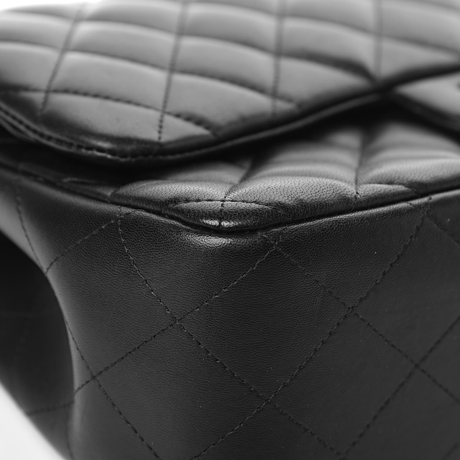 Chanel Lambskin Quilted Jumbo Double Flap So Black 18 of 26