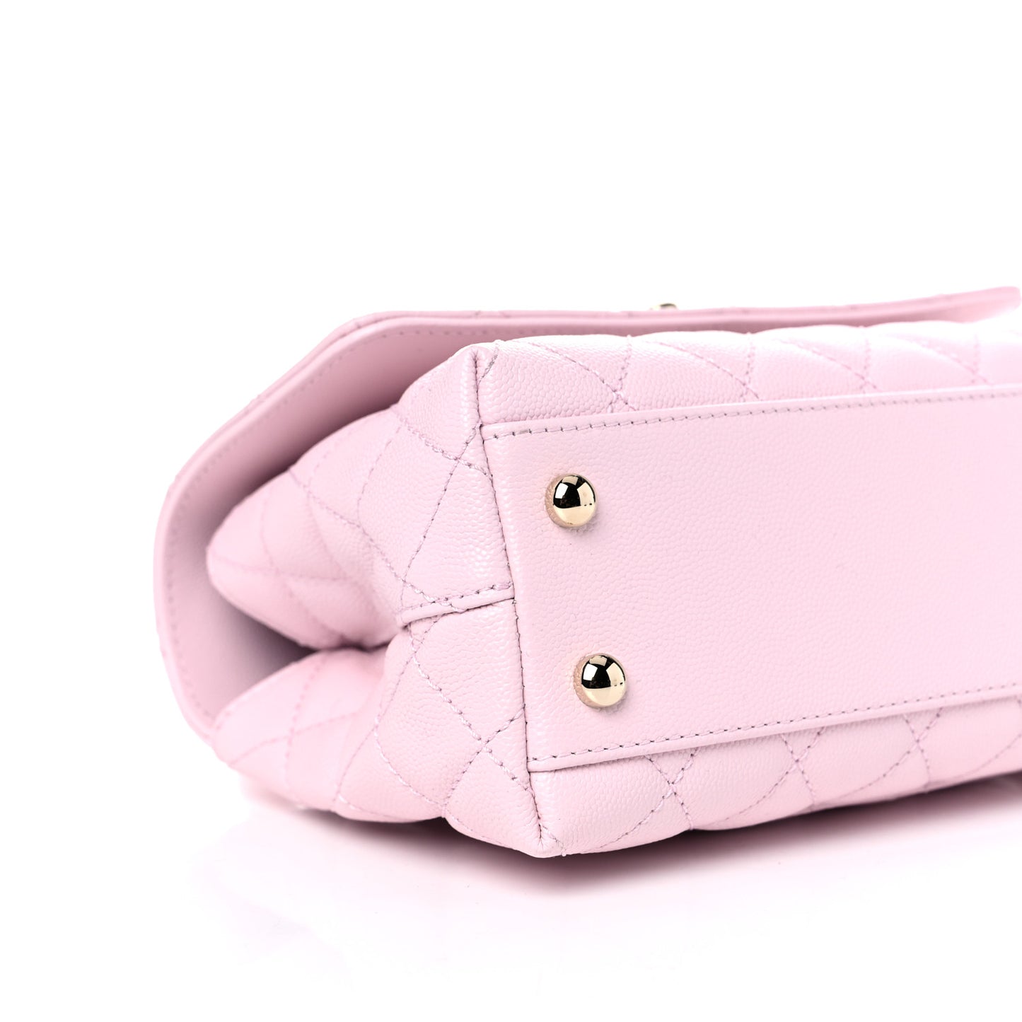 Caviar Quilted Mini Coco Handle Flap Light Pink