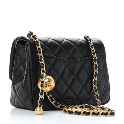 Chanel Lambskin Quilted Mini Pearl Crush Flap Black 2 of 4