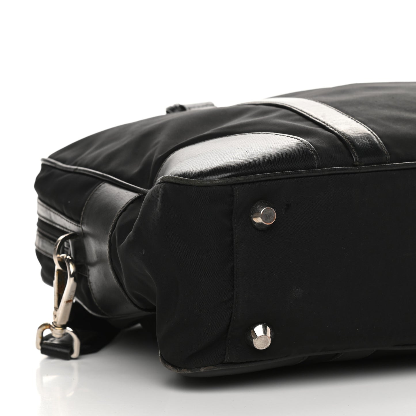 Tessuto Nylon Saffiano Briefcase Nero Black