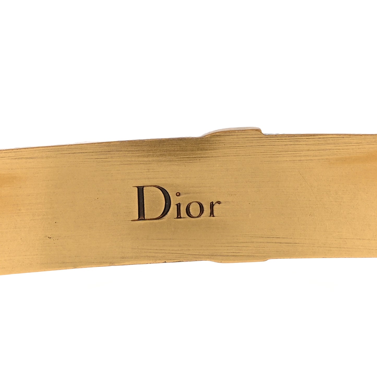 Metal J'Adior Logo Choker Necklace Antique Gold