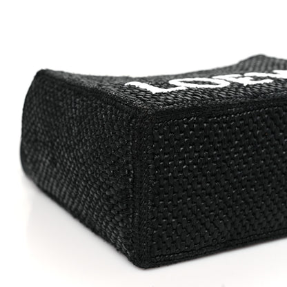Loewe X PAULA'S IBIZA Raffia Font Tote Black 8 of 10