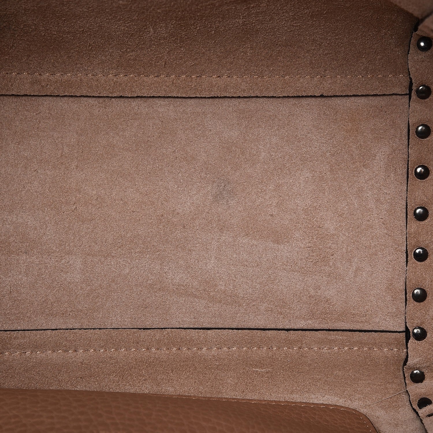 Valentino Garavani Pebbled Calfskin Small Rockstud Double Handle Tote Soft Noisette 8 of 9