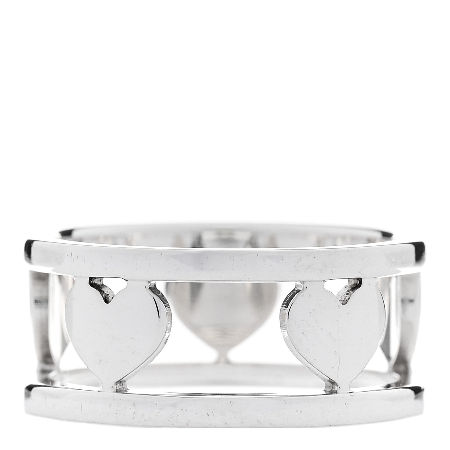 Tiffany Sterling Silver Heart Stencil Band Ring 54 6.75 3 of 4