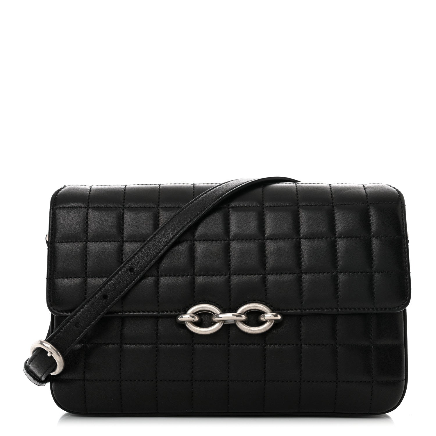 Saint Laurent Lambskin Quilted Le Maillon Satchel Black 1 of 10