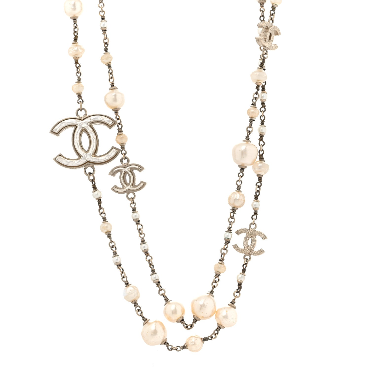 Chanel Pearl CC Necklace White 1 of 6
