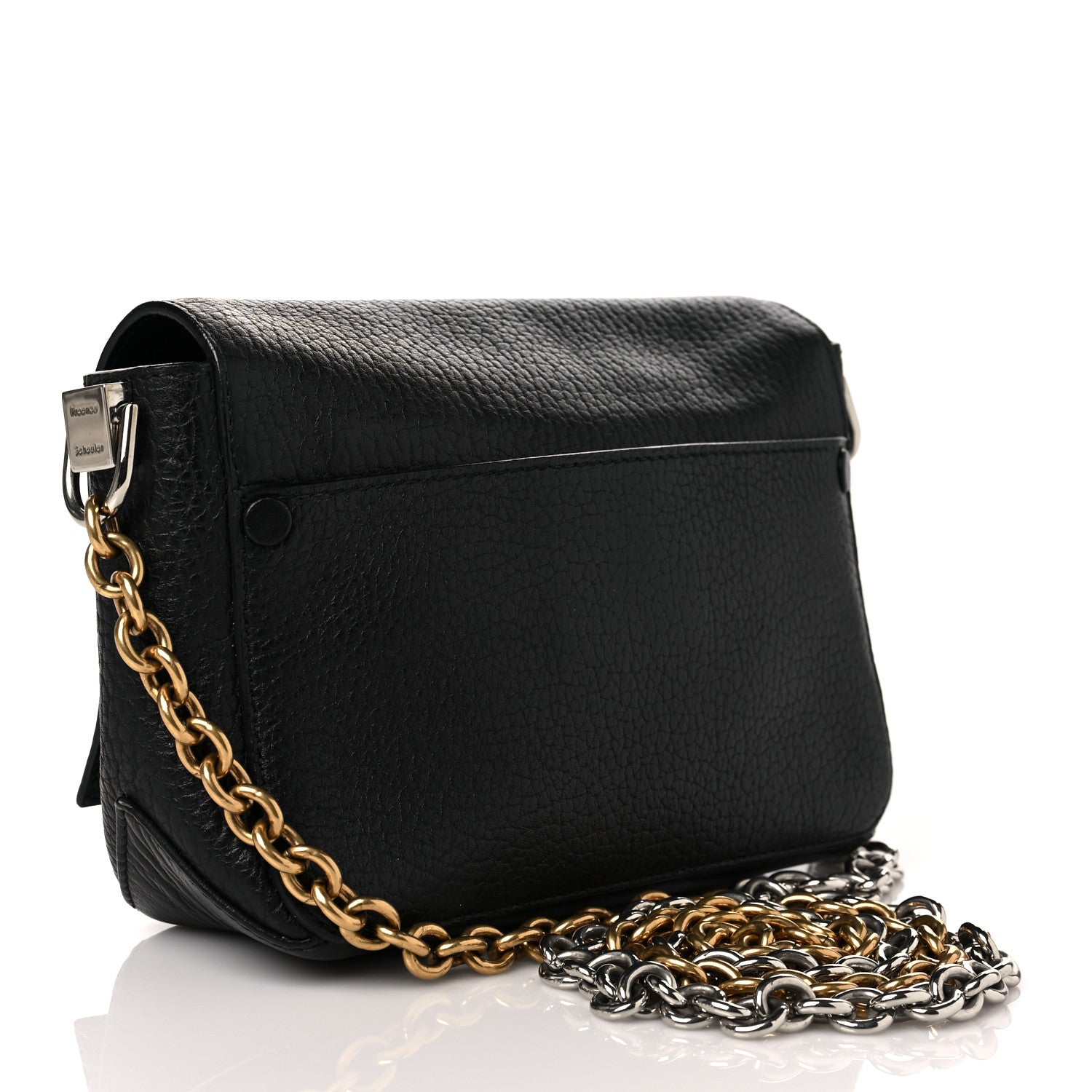 Proenza Schouler Pebbled Calfskin Extra Small Courier Black 2 of 8