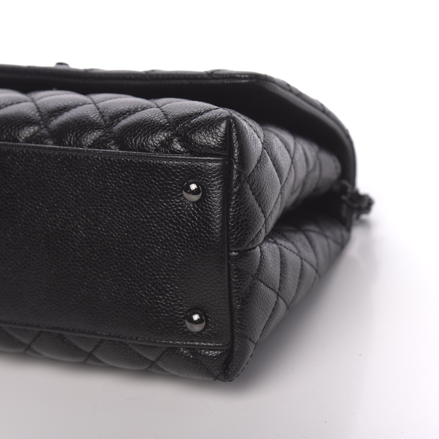 Chanel Caviar Quilted Small Coco Handle Flap So Black 10 of 11