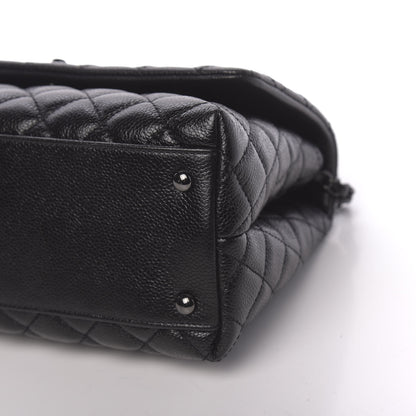 Chanel Caviar Quilted Small Coco Handle Flap So Black 10 of 11