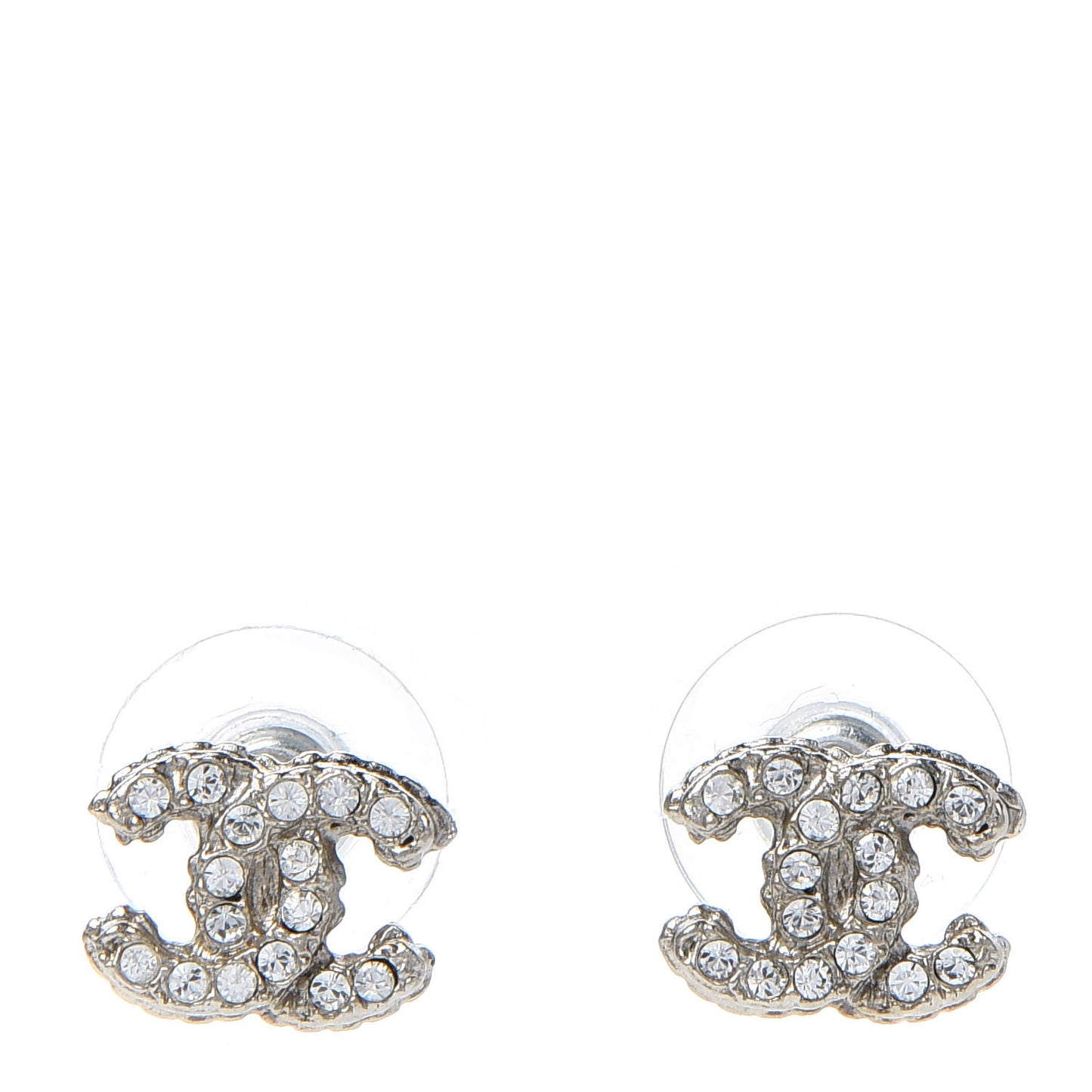 Crystal Mini Timeless CC Earrings Silver