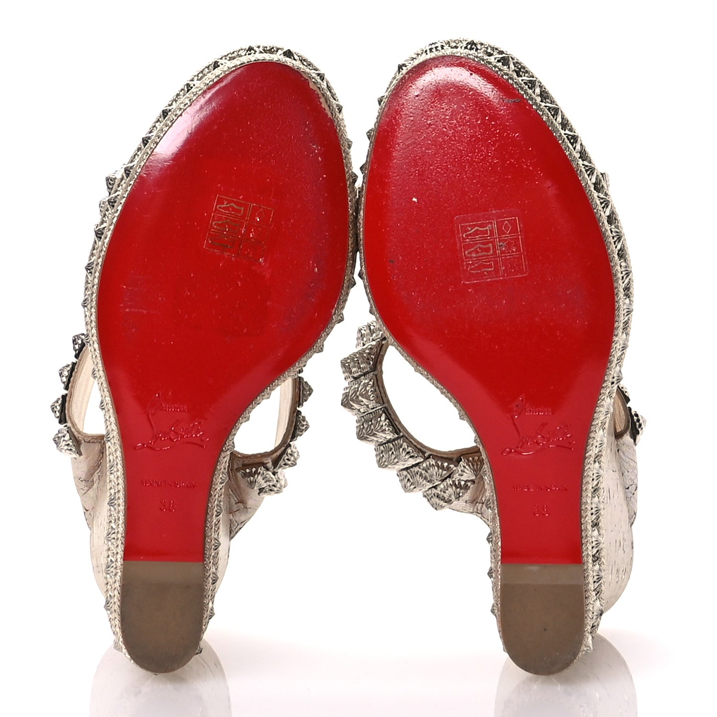 Cork Studded Pyradiams 110 Platform Sandals 38
