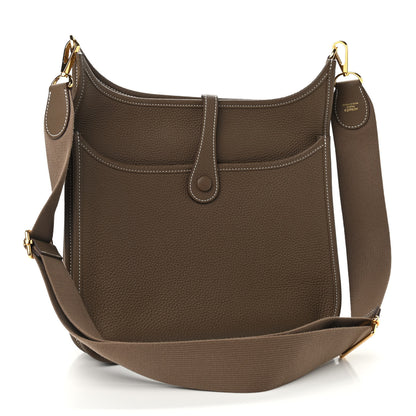 Hermes Taurillon Clemence Evelyne III PM Etoupe 2 of 8