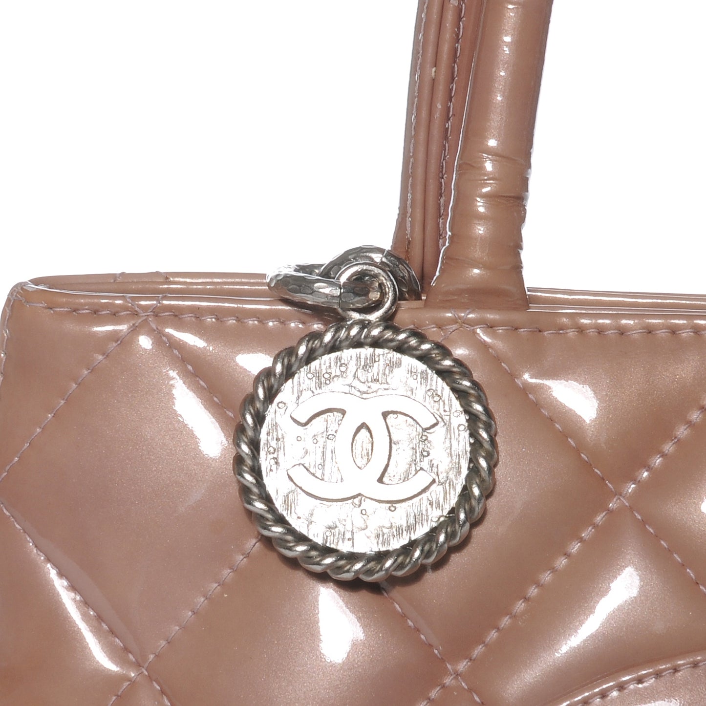 Patent Medallion Tote Pink