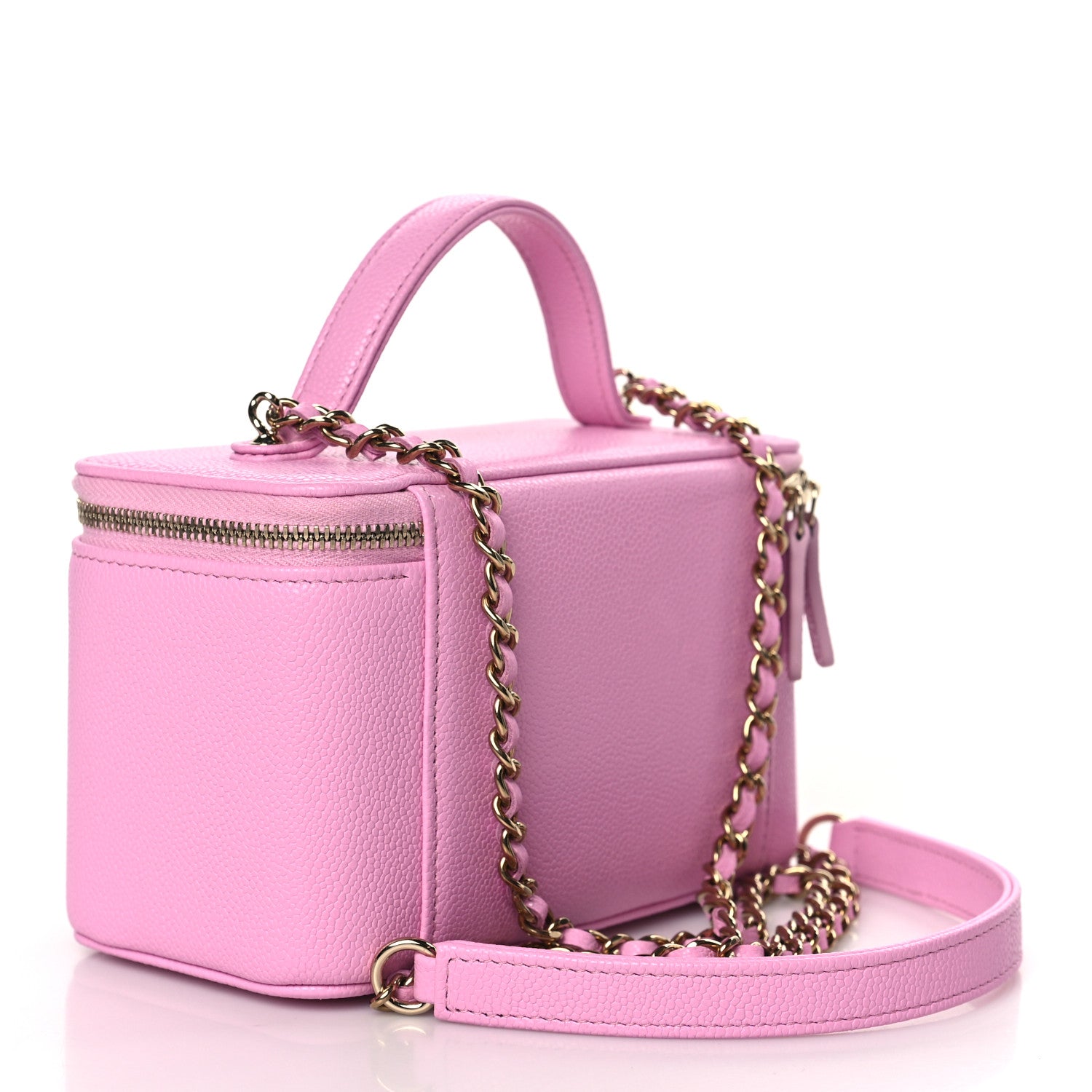 Chanel Caviar Quilted Top Handle Pocket Vanity Case Lilac 3 of 10
