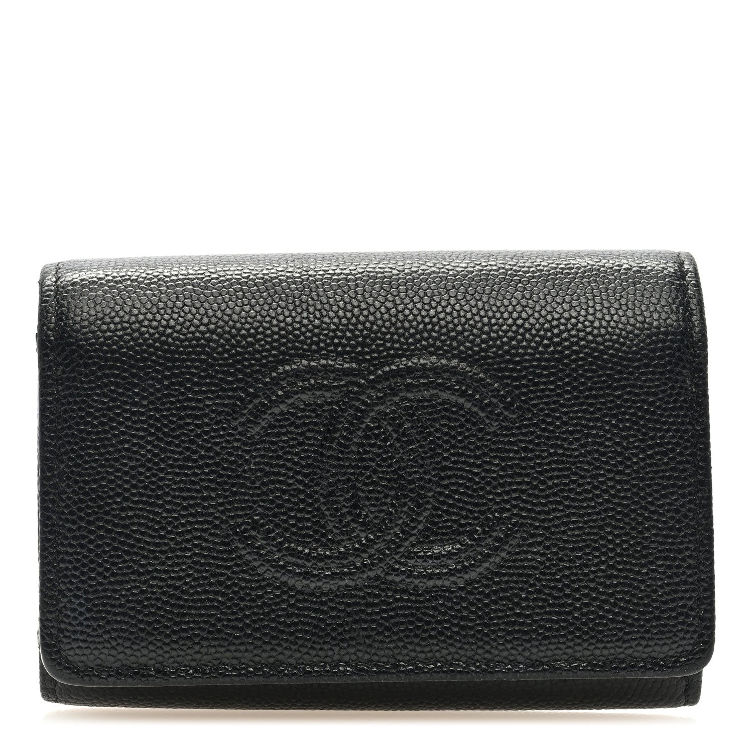 Chanel Caviar Timeless CC 4 Key Holder Case Black 1 of 7