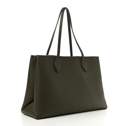 Louis Vuitton Grained Calfskin Lockme Shopper Kaki 3 of 10