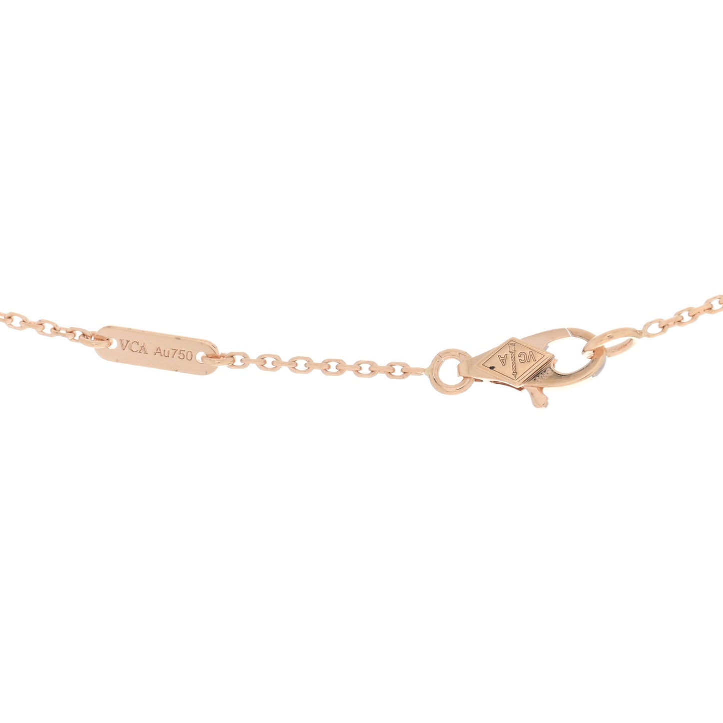 18K Rose Gold Carnelian Sweet Alhambra Heart Pendant Necklace