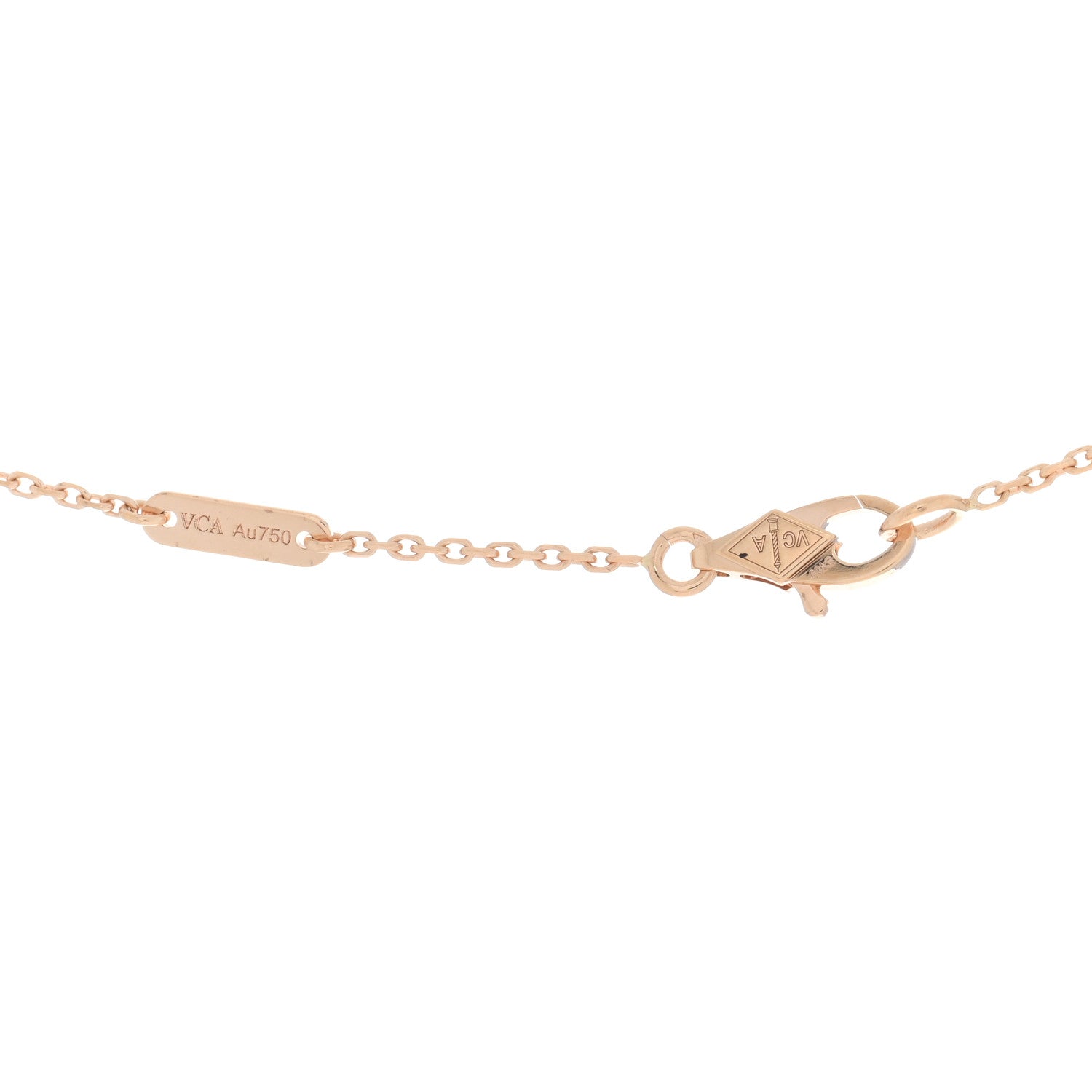 Van Cleef & Arpels 18K Rose Gold Carnelian Sweet Alhambra Heart Pendant Necklace 4 of 5