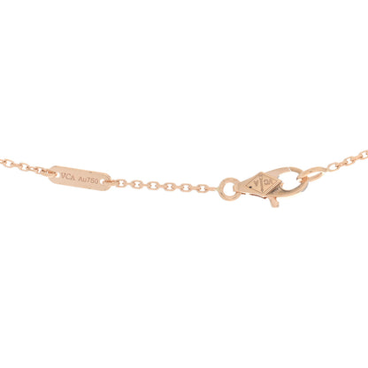 Van Cleef & Arpels 18K Rose Gold Carnelian Sweet Alhambra Heart Pendant Necklace 4 of 5