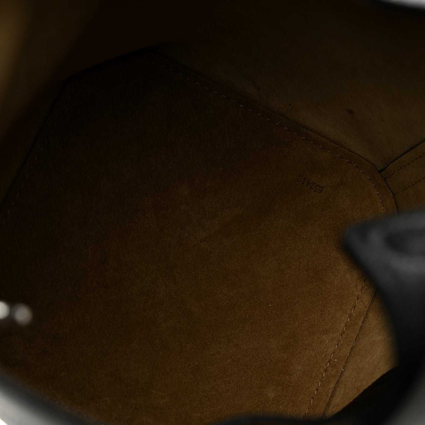 Soft Grained Calfskin Mini Pebble Bucket Bag Black