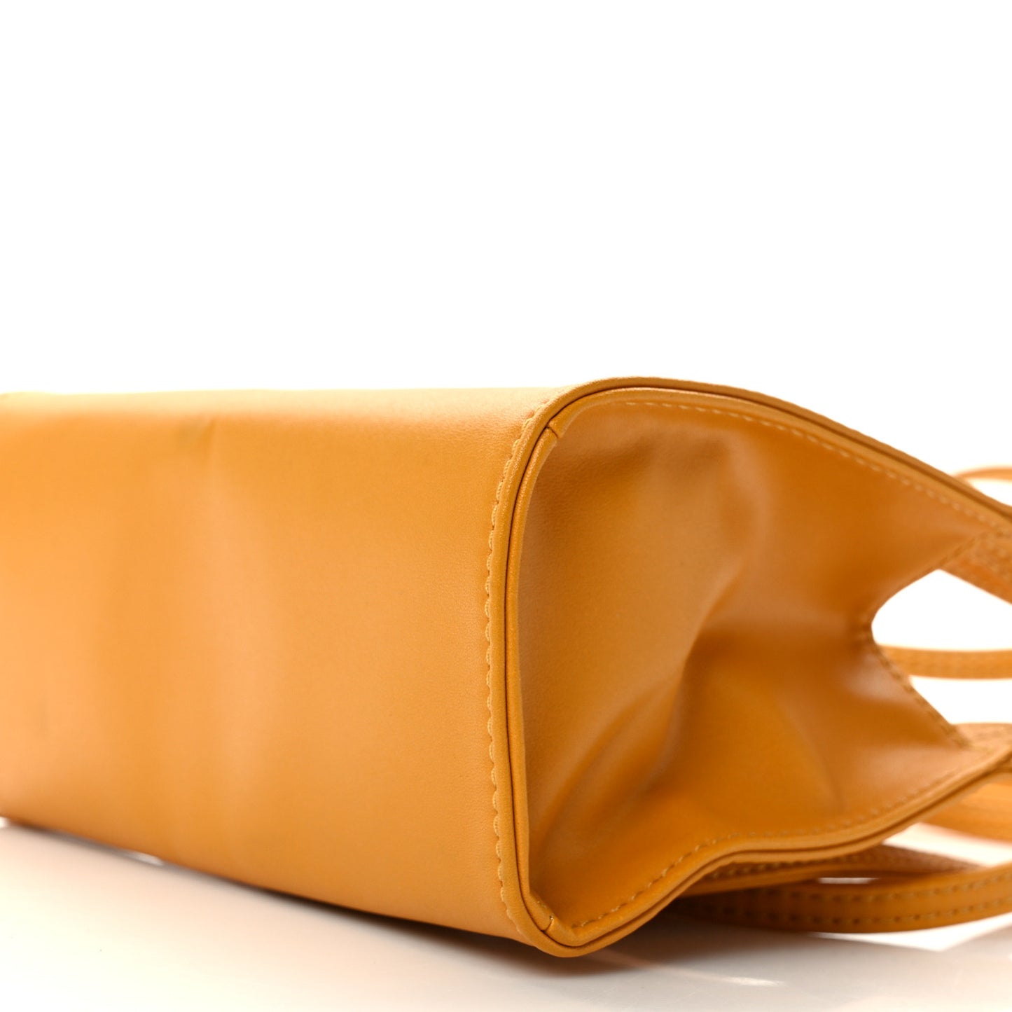 Vegan Leather Small Shopping Bag Mustard