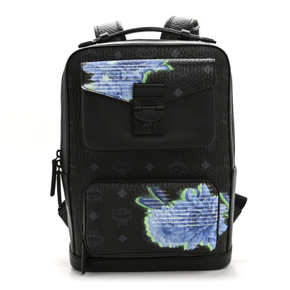 MCM Calfskin Ottomar Tech Flower Backpack Black 1 of 12