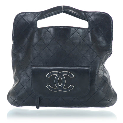 Chanel Leather Diamond Stitch Convertible Bag Black 1 of 13