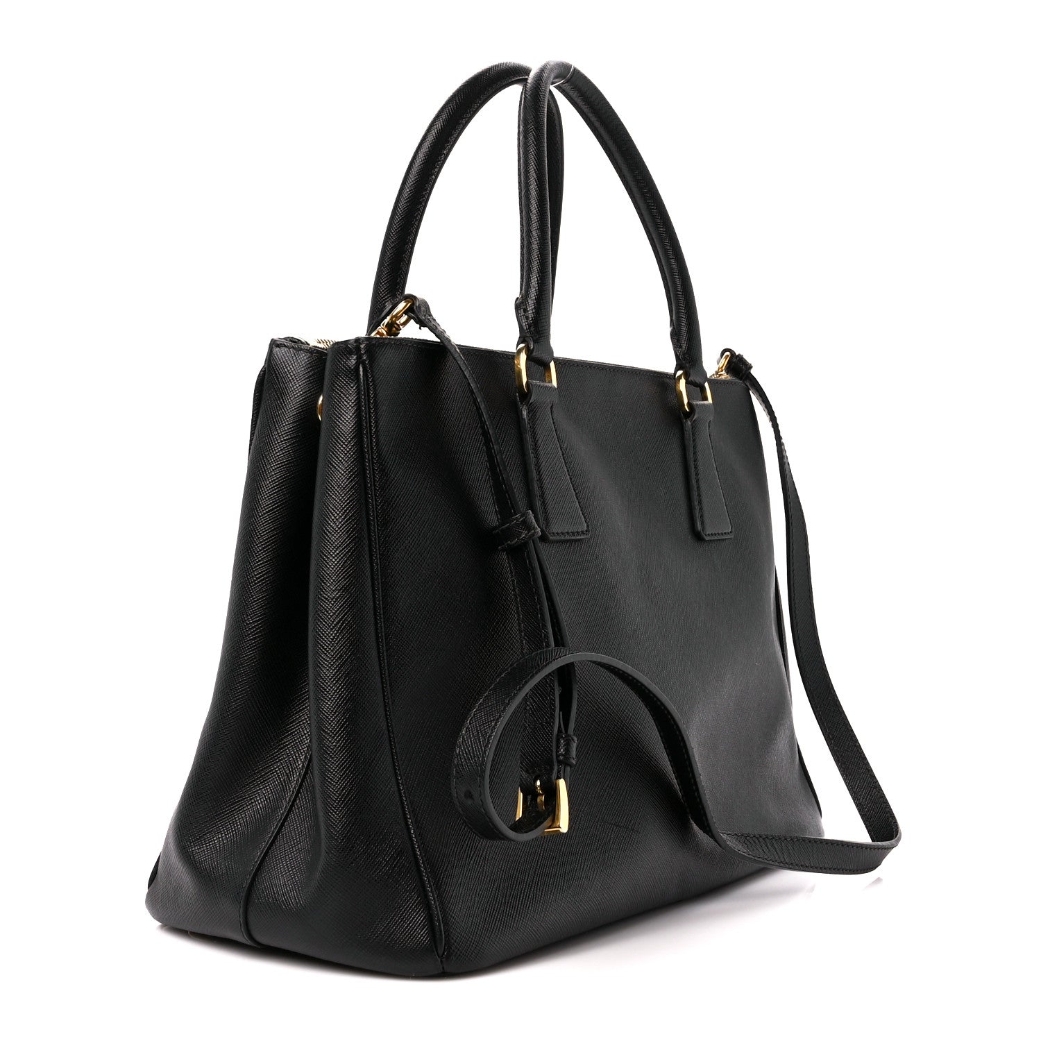 Prada Saffiano Medium Galleria Double Zip Tote Black 3 of 12