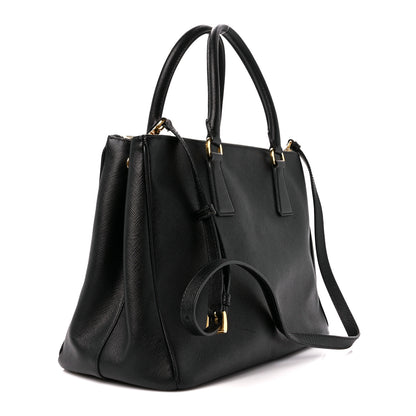 Prada Saffiano Medium Galleria Double Zip Tote Black 3 of 12